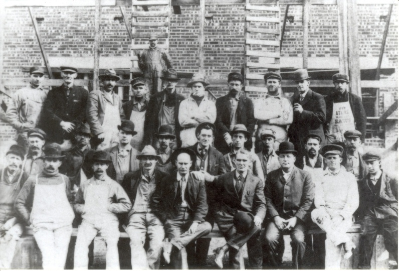 William Frederick Feldman - On job site as bricklayer